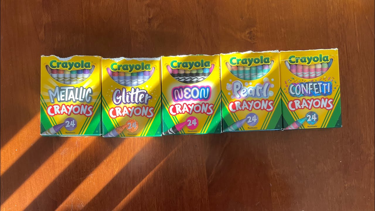 120 Specialty Crayola Crayons: Pearl, Glitter, Metallic, Neon and