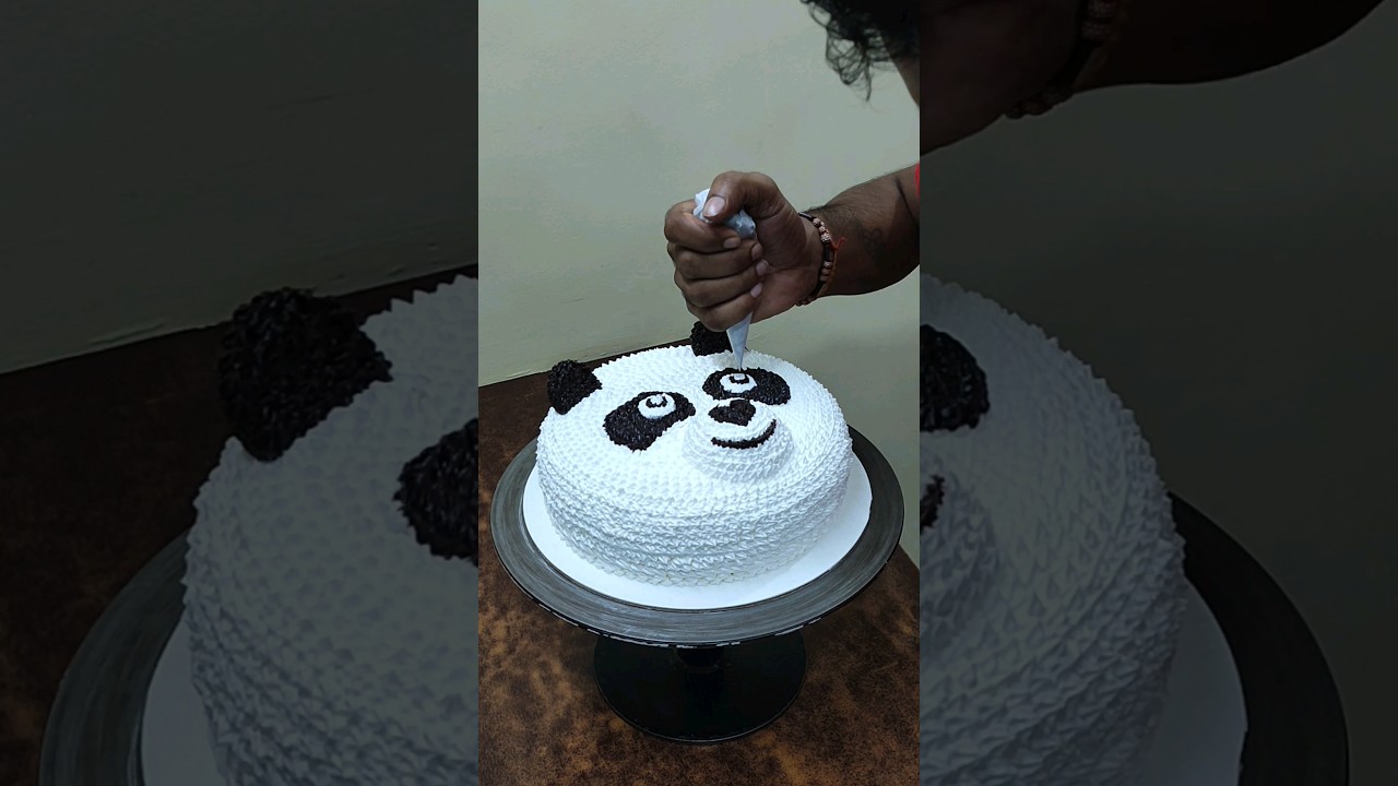 Panda🐼🐼 Face Cake design #shortsfeed #trending #shorts