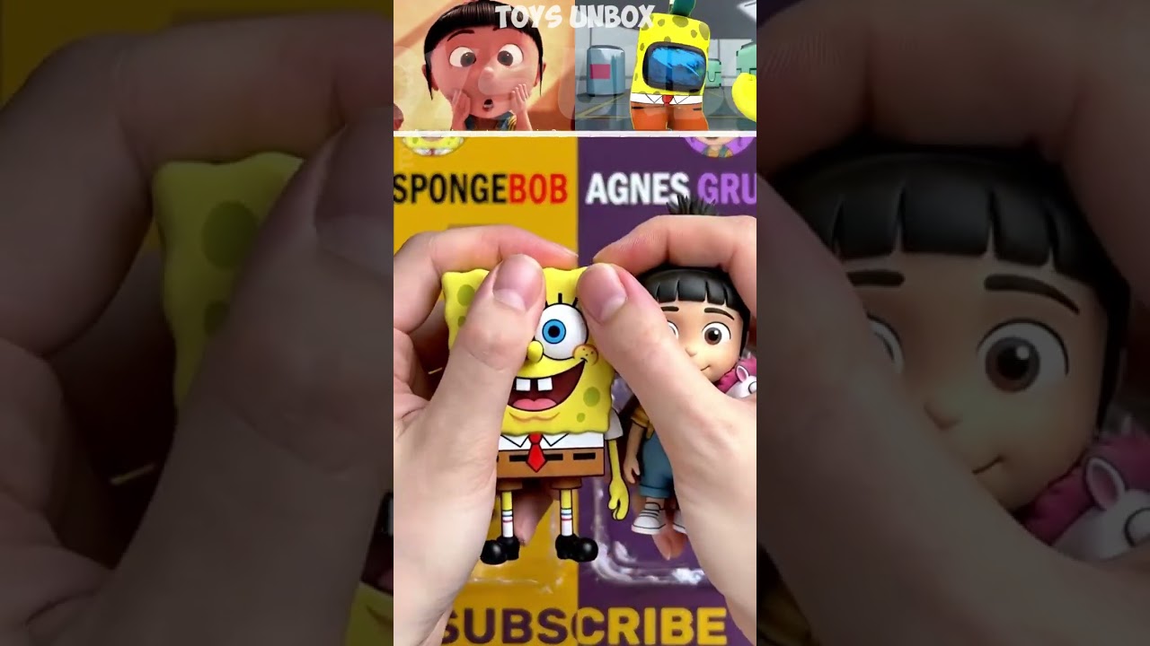 Agnes Gru & Sponge Bob toys unboxing! 