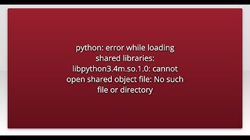 python: error while loading shared libraries: libpython3.4m.so.1.0: cannot open shared object fi...