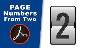 How to start page numbers on page 2 in PDF using adobe acrobat pro 2017