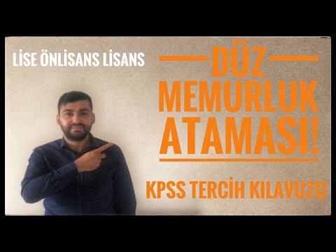 DÜZ MEMURLUK ATAMASI : KPSS TERCİH KILAVUZU NE ZAMAN YAYINLANACAK? TERCİHLER HANGİ TARİHTE?