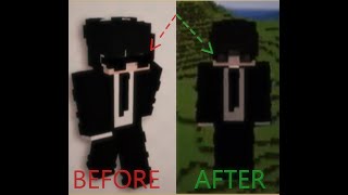 How to get transparent glasses on your Minecraft skin - Tutorial