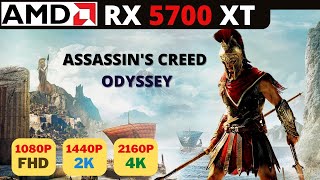 Assassin's Creed Odyssey RX 5700XT 1080p 1440p 2160p ULTRA benchmark