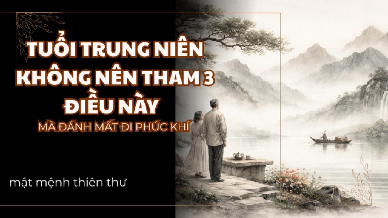 TUỔI TRUNG NIÊN 3 ĐIỀU KHÔNG NÊN THAM