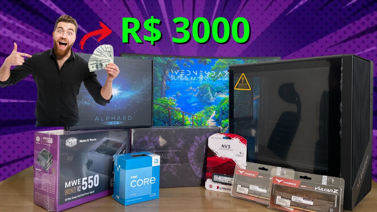 MONTEI O PRIMEIRO PC GAMER DO MEU AMIGO (R$3000) RODA TUDO EM 1080P ...
