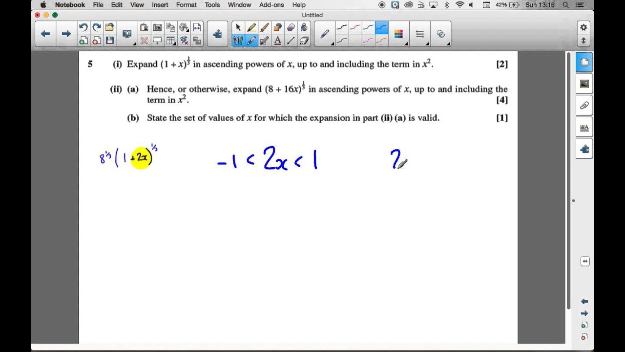 OCR C4 Jan 2010 q5iib - A2 Maths - Binomial Expansion - YouTube