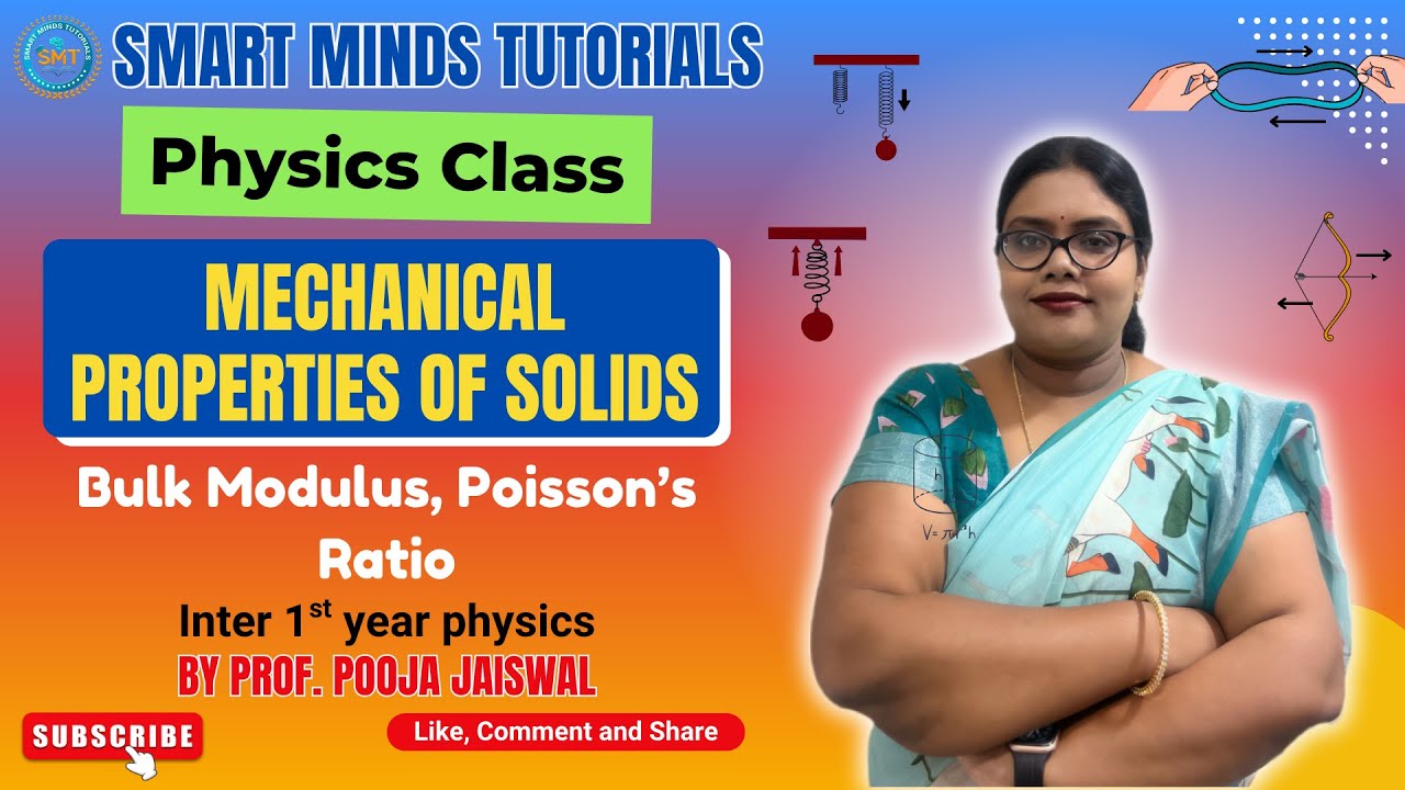 Inter 1st Year Physics | Mechanical Properties of Solids | Bulk Modulus| Poisson’s Ratio Explained