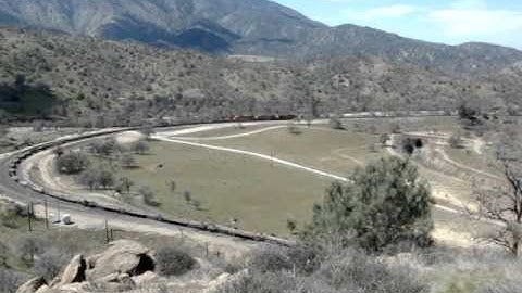 BNSF Baretable train at Tehachapi Loop 3-27-13
