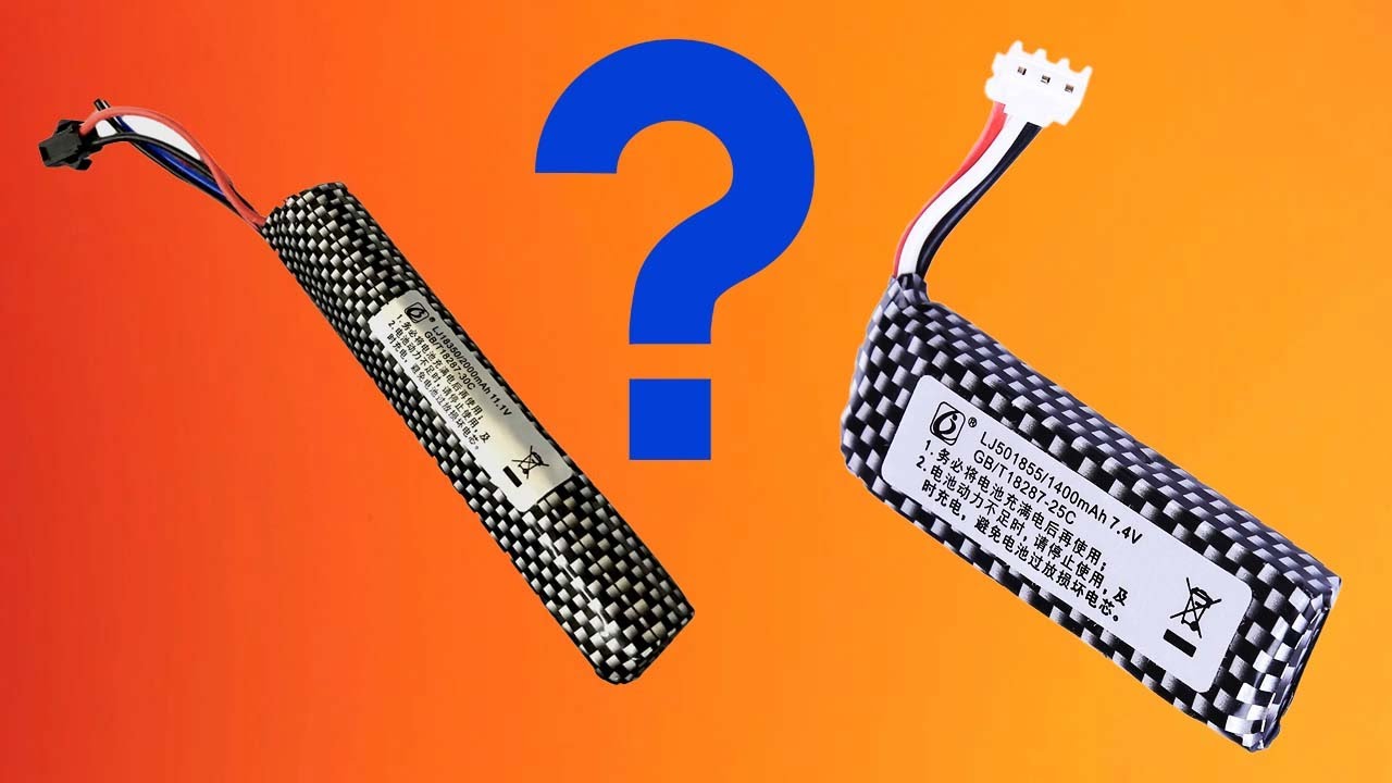 7.4v/11.1v Gel Blaster Battery Comparison - YouTube