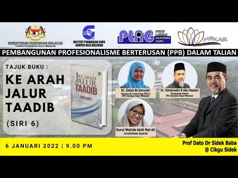 DrZailahLIVE:Bersama Prof Dato Dr Sidek B Baba: Ke Arah Jalur Taadib Siri 6- Profesional Hufaz