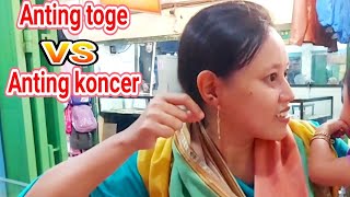 anting panjang, anting selusup / threader earrings (model tauge & kuncir)