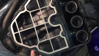 Устранение подсоса воздуха, замена или промывка воздушного фильтра Kawasaki zzr 400-2