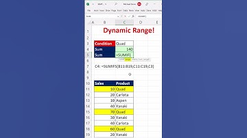 SUMIF Function Trick: Single Cell Dynamic Range! #Short Excel Magic Trick 12
