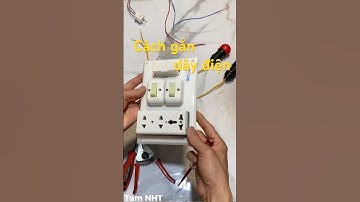 Cách gắn dây điện vào bảng điện 2 công tắc #trick #congnghe9 #congtac #daydien #bongden #Shorts