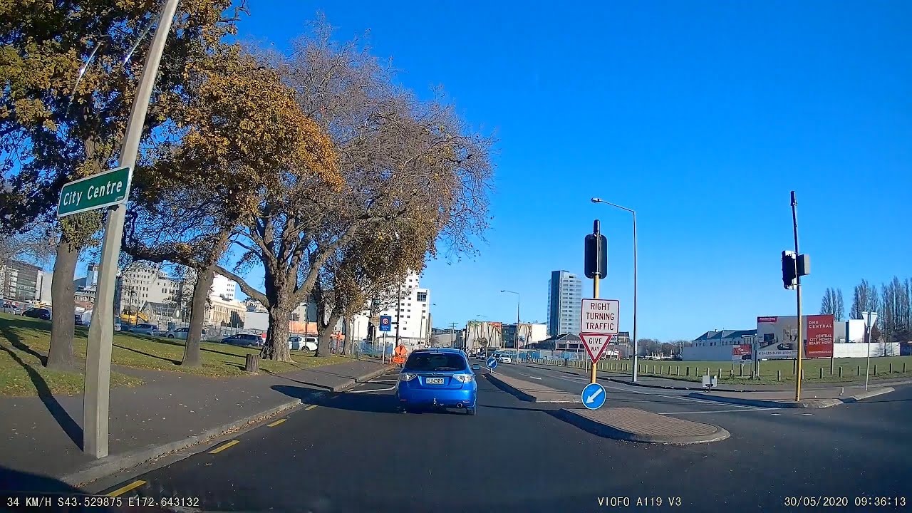 Driving New Zealand Christchurch central to Hornby dashcam YouTube