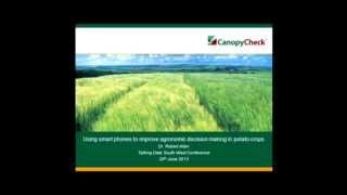 How data collection from smart phones can improve agronomic decision making in potato crops