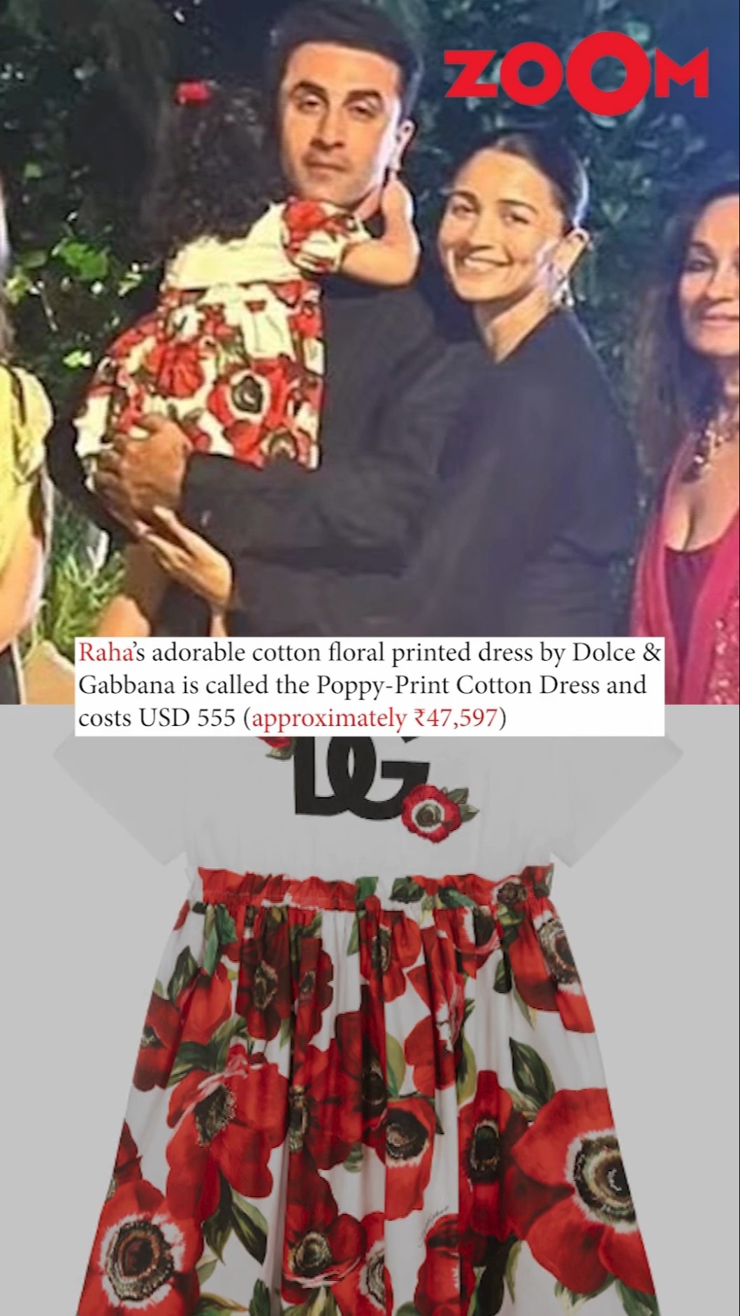 Ranbir Kapoor-Alia Bhatt's little princess Raha looks ANGELIC in an adorable floral dress! #shorts