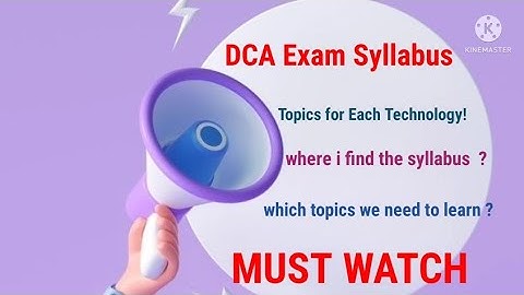 DCA Exam syllabus|| TSLP||Topics || MUST WATCH #dca #tcsdigital #elevatewings #tcser #tcs