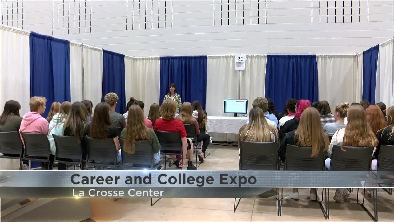Area high school students visit Career Fair - YouTube