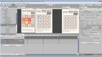 37. Creating Animations for Tiles - Build 2048 puzzle game in Unity 3D