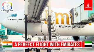 TRIP REPORT | Sandstorm & Crazy Winds in Dubai | EMIRATES Boeing 777 | Delhi to Dubai