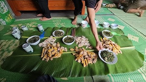 Bữa cơm nhà mới cùng ông bà 93 tuổi món rau rừng. Nguyễn Tất Thắng