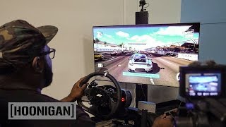 [HOONIGAN] DT 114: Forza Motorsport 7 on A Fanatec CSW Simulator. Hot lap battle!