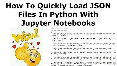 How to load JSON file data in python and Jupyter Notebooks