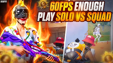 60FPS Enough Play Solo Vs Squad 🔥Fastest 1v4 Clutches in Conqueror Lobby Intense Solo Vs Squad 
