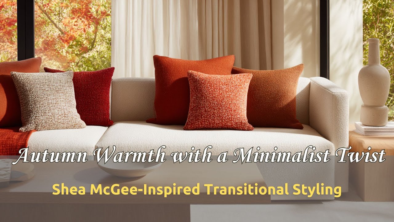 Autumn Warmth with a Minimalist Twist Shea McGee-Inspired Transitional Styling