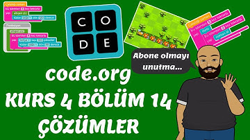 Code Org Kurs 4 Bölüm 14 Çözümü / code.org Kurs 4 Cevaplar
