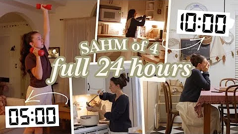 filming 24 hours of my life // FULL DAY as a SAHM (homeschool, work, kids, & everything in between)