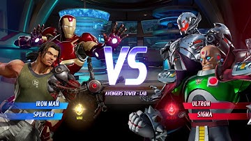 MARVEL VS. CAPCOM: INFINITE Iron Man and Spencer vs Ultron and Sigma