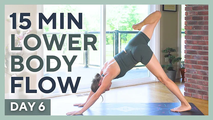 DAY 6 💚 15 min Morning Yoga & Pilates - LOWER BODY FLOW - Yogalates Challenge