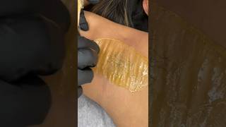 Underarm waxing with honey wax| underarm waxing armpit wax at home shorts armpitwaxing suscribe