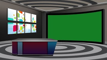 HD Green Screen Virtual Studio With Desk For Kinemaster, Adobe Premiere Adobe After Effects & Edius