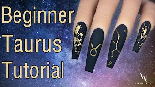Zodiac Series : Taurus Nail Art | Chrome Nail Art