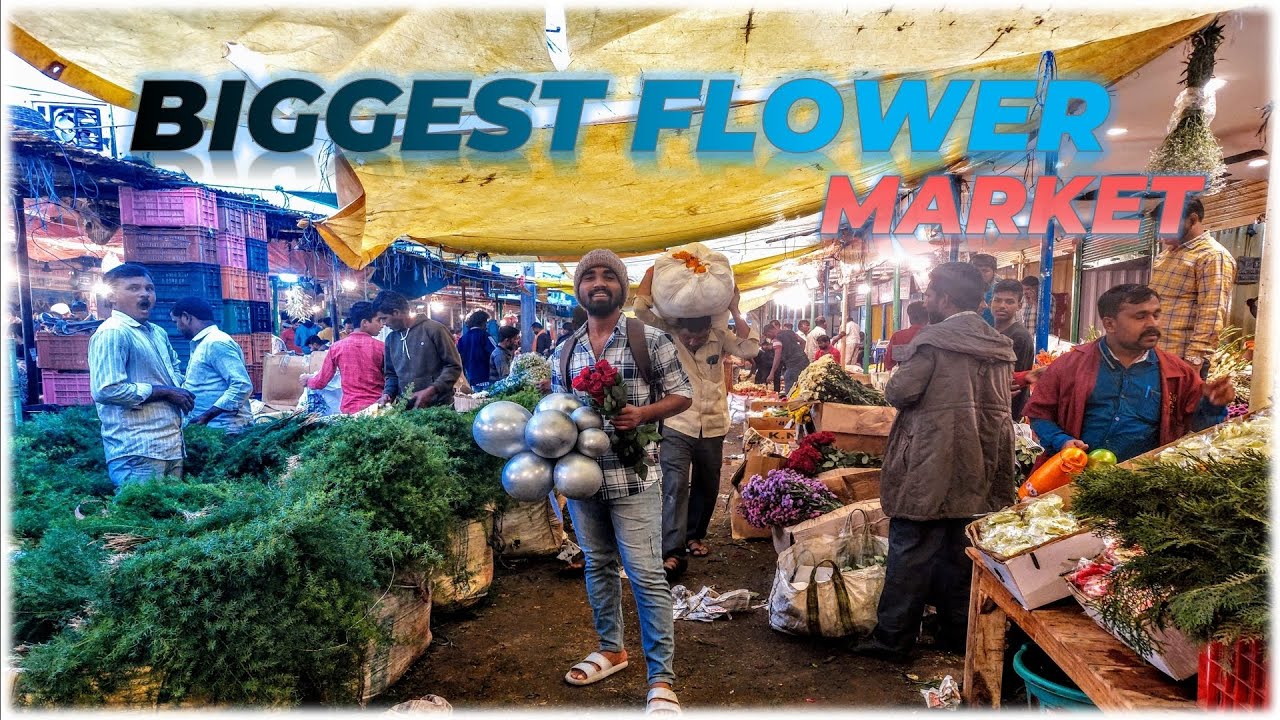 Biggest Flowers Market 💐In Hyderabad Hyderabadi hindi Rose market