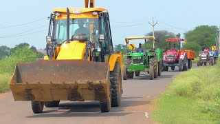 Jcb 3Dx Loading Mud In Trolley With 4Wd Mahindra Arjun Novo 605 John Deere Eicher 242 Tractors