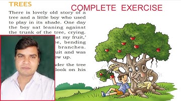 Trees Exercise || Class-3 || D.A.V School || English Reader|| D.A.V Publication || In Hindi ||Unit-2