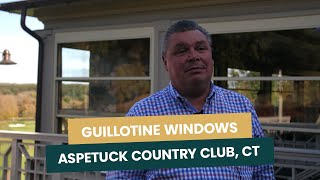 Guillotine Window System Installation At The Aspetuck Country Club In Ct