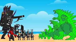 All types of GODZILLA's RADIATION vs BOSS Titan Tv man, Camera man, Speaker man Compilation