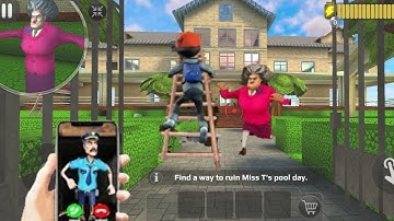 Troll miss T every day - Scary Teacher 3D  (Mod Menu) , gameplay android/ ios part 1161