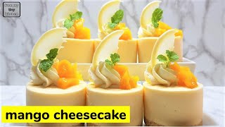 Mango Cheesecake | no gelatin, no egg, no baking- no problem #frommytinykitchen