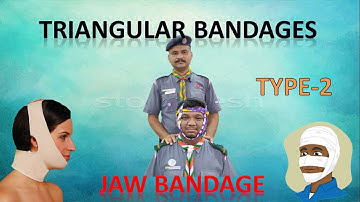 JAW BANDAGE || TYPE-2 || FIRST AID || TRIANGULAR BANDAGES