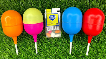 New Glitter Rainbow Lollipop Candy I Cutting | ASMR | Satisfying Video