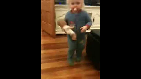 Sophie trying on some heels
