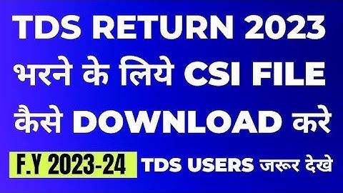 How to download CSI file I How to File TDS Return -RPU Utility Download #tds #csi #shortvideo #viral
