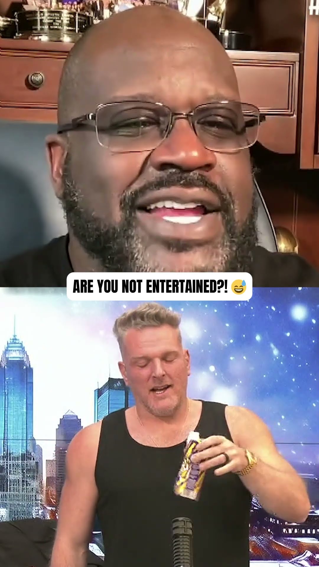 Shaq spilled on himself ?